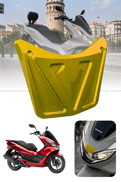 Honda Pcx Uyumlu Ön V Aksesuar 2021-2024 Cnc Gold