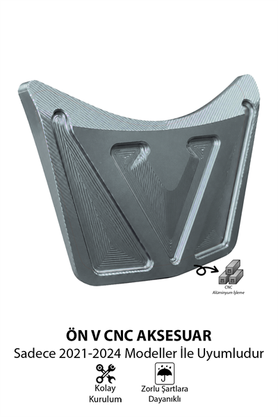 Honda Pcx Uyumlu Ön V Aksesuar 2021-2024 Cnc Titanyum