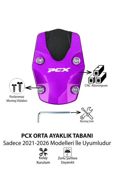 Honda Pcx Uyumlu Orta Ayak Koruyucu 2021-2026 Cnc Mor