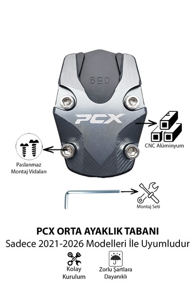 Honda Pcx Uyumlu Orta Ayak Koruyucu 2021-2026 Cnc Titanyum