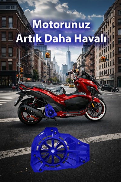 Honda Pcx Uyumlu Pervaneli Radyatör Koruması 2021-2026 Cnc Mavi