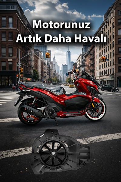 Honda Pcx Uyumlu Pervaneli Radyatör Koruması 2021-2026 Cnc Siyah