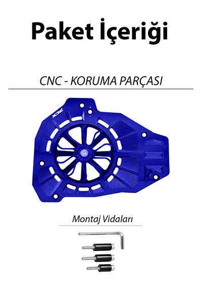 Honda Pcx Uyumlu Pervaneli Radyatör Koruması 2021-2026 Cnc Mavi