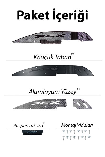 Honda Pcx Uyumlu Premium Basamak Seti 2025-2026 Cnc Titanyum