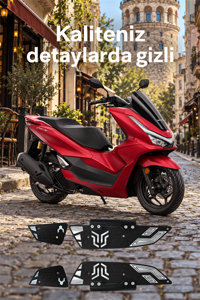 Honda Pcx Uyumlu Premium Basamak Seti V2 2025-2026 Cnc Siyah