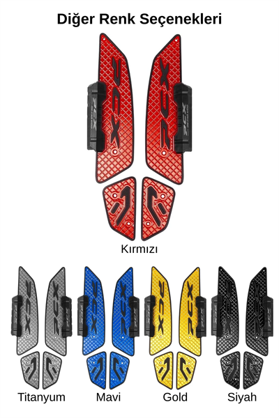 Honda Pcx Uyumlu Premium Basamak Seti 2025-2026 Cnc Mor
