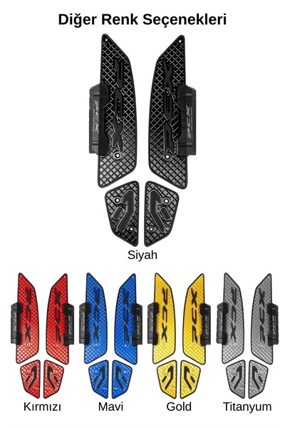 Honda Pcx Uyumlu Premium Basamak Seti 2025-2026 Cnc Siyah