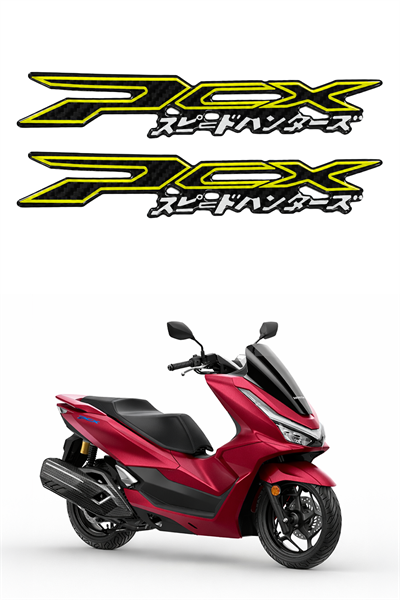 Honda Pcx Uyumlu Racin Decal Logo Sticker 2021-2026 Sarı