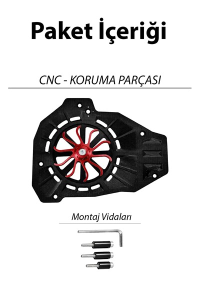 Honda Pcx Uyumlu Renkli Pervaneli Radyatör Koruması 2021-2026 Cnc Kırmızı