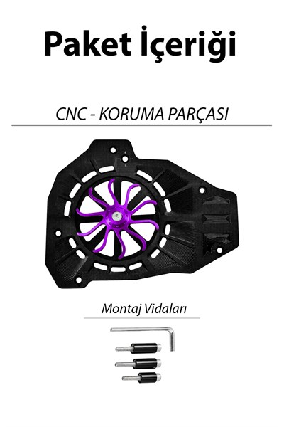 Honda Pcx Uyumlu Renkli Pervaneli Radyatör Koruması 2021-2026 Cnc Mor