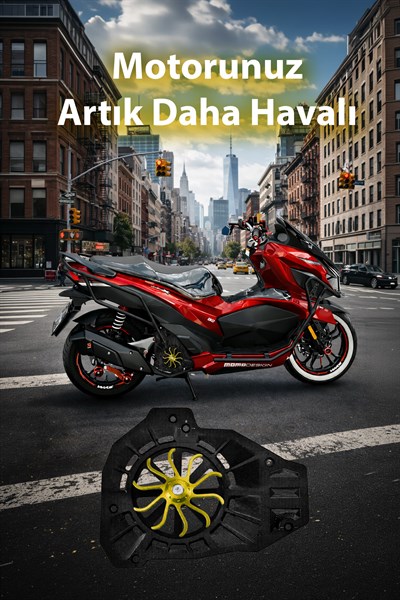 Honda Pcx Uyumlu Renkli Pervaneli Radyatör Koruması 2021-2026 Cnc Gold