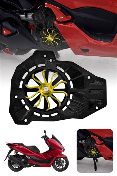 Honda Pcx Uyumlu Renkli Pervaneli Radyatör Koruması 2021-2026 Cnc Gold