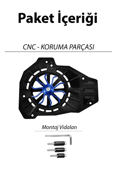 Honda Pcx Uyumlu Renkli Pervaneli Radyatör Koruması 2021-2026 Cnc Mavi