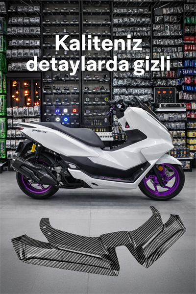 Honda Pcx Uyumlu Rüzgarlık Ön Gaga 2021-2026 Karbon Desen
