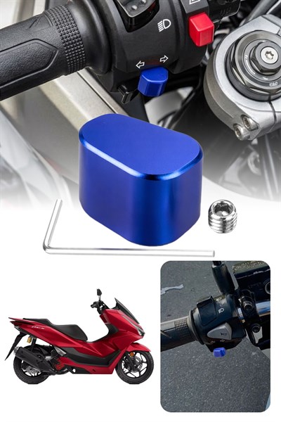 Honda Pcx Uyumlu Sinyal Switch 2020-2026 Cnc Mavi