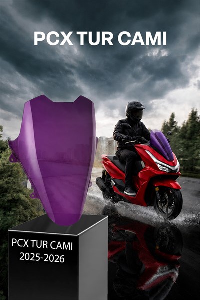 Honda Pcx Uyumlu Spor Tur Camı Mor