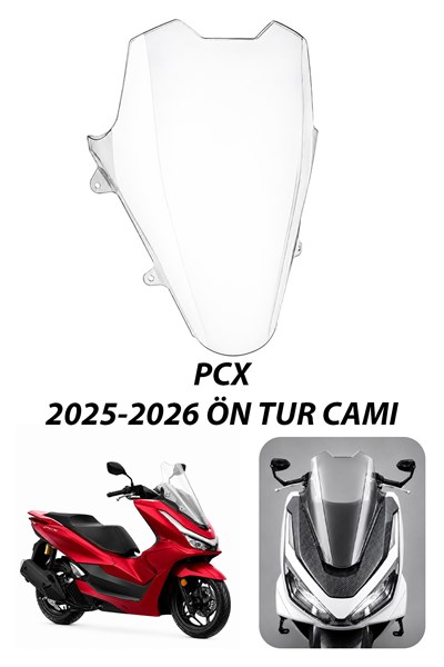 Honda Pcx Uyumlu Spor Tur Camı Şeffaf