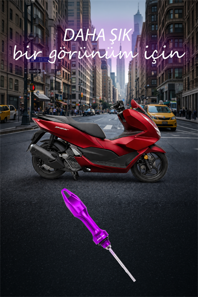 Honda Pcx Uyumlu Yağ Çubuğu 2020-2026 Cnc Mor