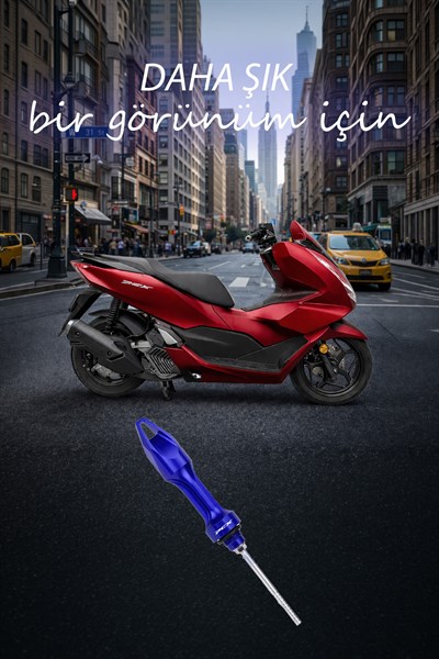 Honda Pcx Uyumlu Yağ Çubuğu 2020-2026 Cnc Mavi