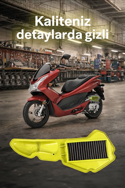 Honda Pcx Uyumlu Yıkanabilir Hava Filtresi 2020-2026 Silikon Sarı