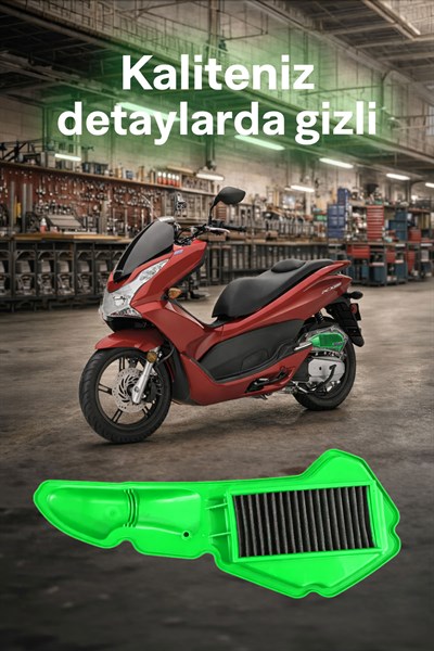Honda Pcx Uyumlu Yıkanabilir Hava Filtresi 2020-2026 Silikon Yeşil