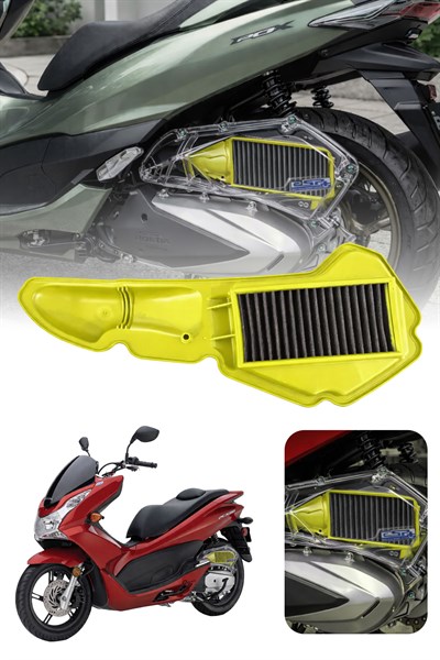 Honda Pcx Uyumlu Yıkanabilir Hava Filtresi 2020-2026 Silikon Sarı