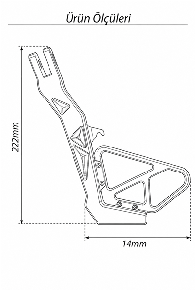 Honda Pcx ve Yamaha Nmax Uyumlu Yan Ayaklık Cnc Mor