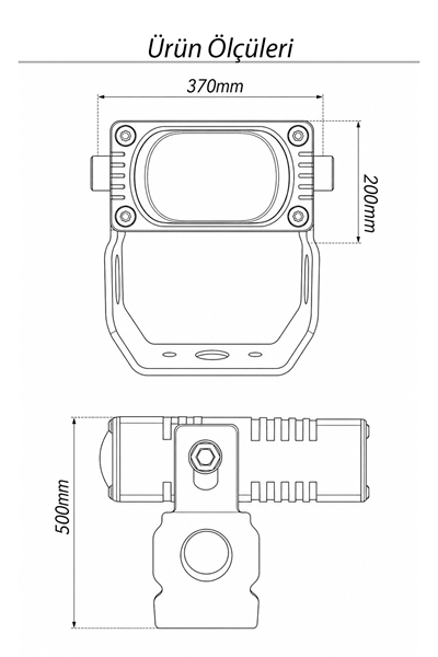 Motosiklet Sis Farı 30W Mercekli Beyaz-Sarı LED 2 ADET Metal Gövde Super Slim Dikdörtgen Fan Soğutmalı Alüminyum Montaj Braketli