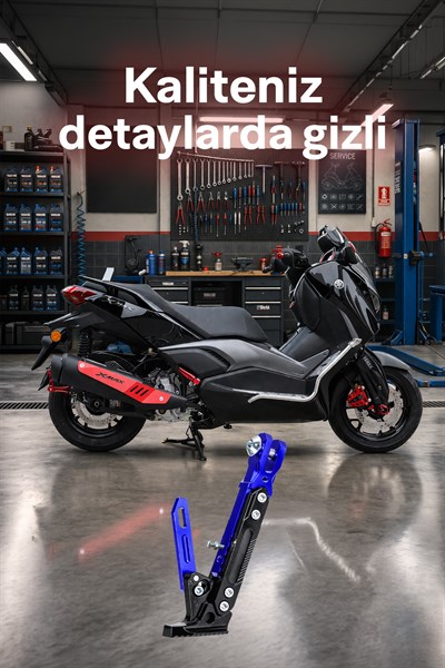 Universal Ayarlanabilir Motosiklet Yan Ayaklık 185-240 mm Cnc Mavi