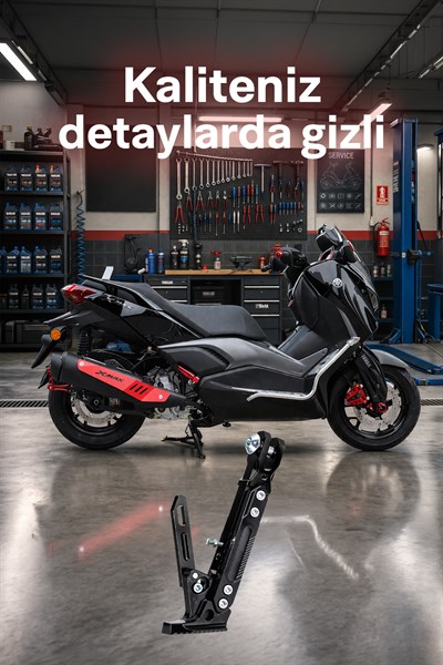Universal Ayarlanabilir Motosiklet Yan Ayaklık 185-240 mm Cnc Siyah