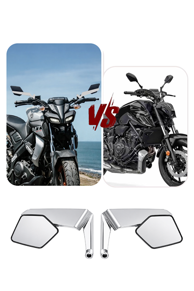 Universal Katlanabilir H2 V2 Motosiklet Aynası | Döküm Kasa Gümüş
