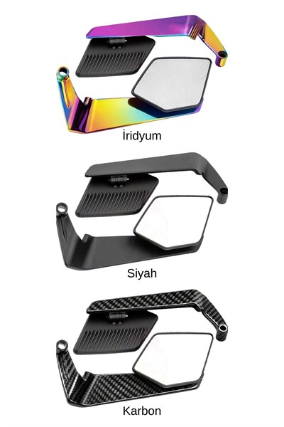 Universal Katlanabilir H2 V2 Motosiklet Aynası | Döküm Kasa Karbon