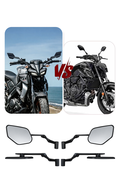Universal Katlanabilir H2 V3 Motosiklet Aynası | Döküm Kasa Siyah