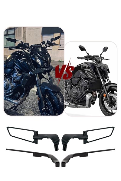 Universal Katlanabilir H2 Motosiklet Aynası | Döküm Kasa  Siyah