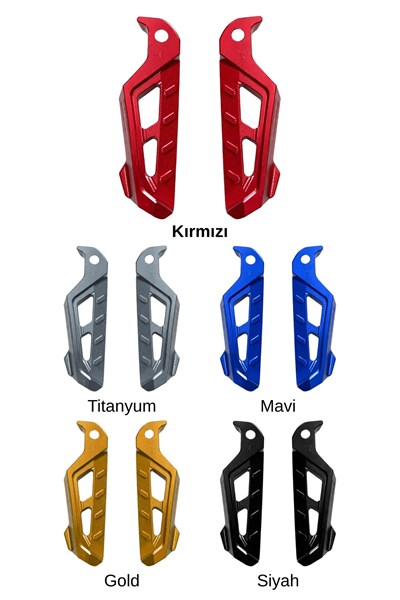 Universal Motosiklet Artçı Ayak 130mm Cnc Kırmızı