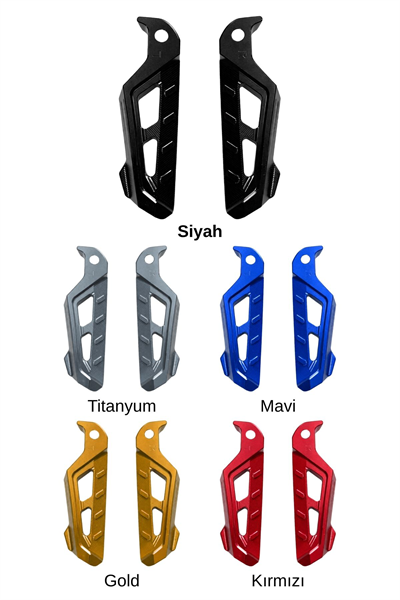 Universal Motosiklet Artçı Ayak 130mm Cnc Siyah