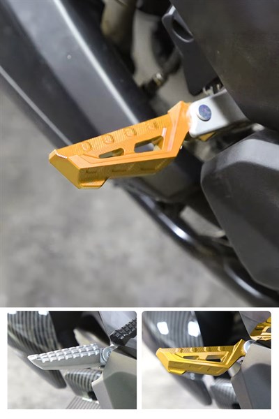 Universal Motosiklet Artçı Ayak 130mm Cnc Gold