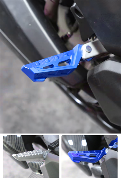 Universal Motosiklet Artçı Ayak 130mm Cnc Mavi