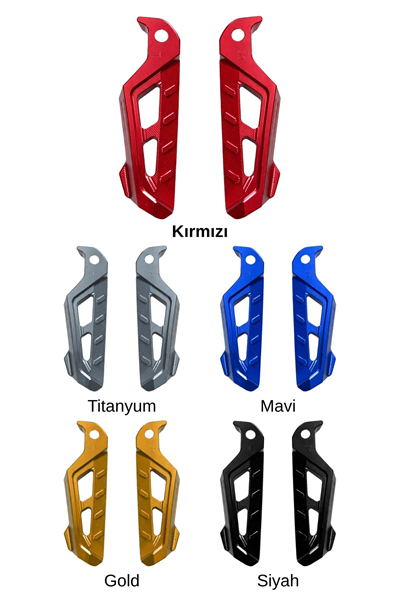 Universal Motosiklet Artçı Ayak 130mm Cnc Kırmızı