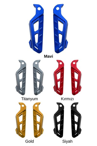 Universal Motosiklet Artçı Ayak 130mm Cnc Mavi