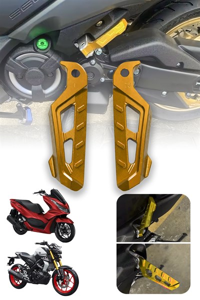 Universal Motosiklet Artçı Ayak 130mm Cnc Gold