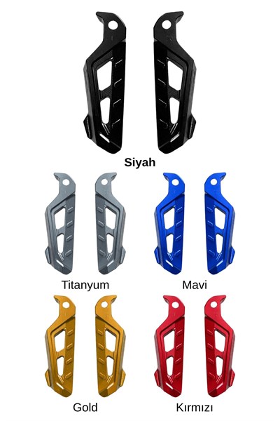Universal Motosiklet Artçı Ayak 130mm Cnc Siyah