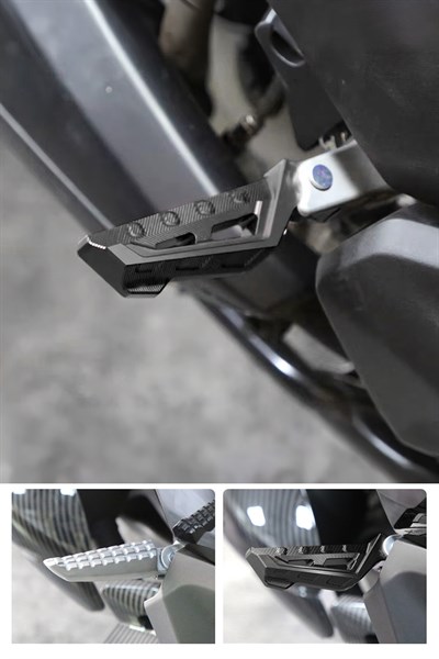 Universal Motosiklet Artçı Ayak 130mm Cnc Siyah