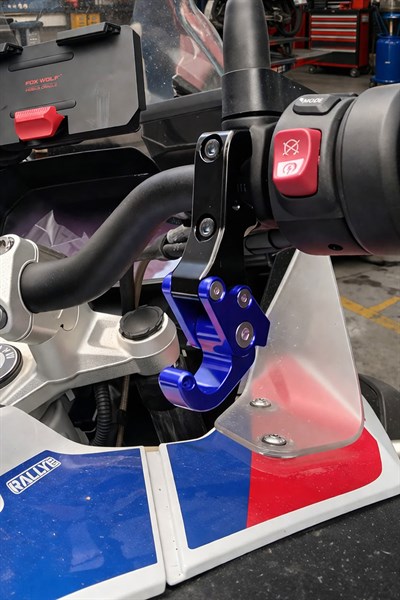 Universal Motosiklet Askı Aparatı Ayak 115mm Cnc Mavi