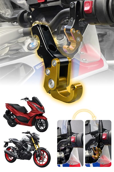 Universal Motosiklet Askı Aparatı Ayak 115mm Cnc Gold