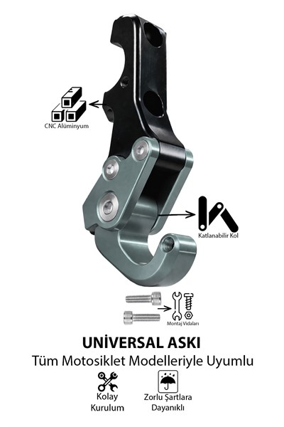 Universal Motosiklet Askı Aparatı Ayak 115mm Cnc Titanyum
