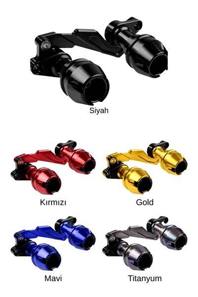 Universal Motosiklet Egzoz Koruma Takozu Cnc Siyah