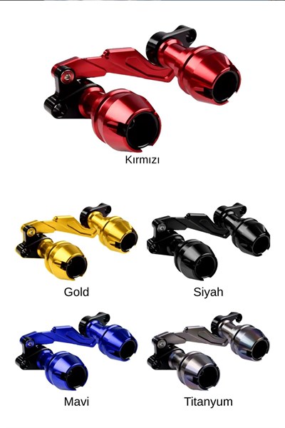 Universal Motosiklet Egzoz Koruma Takozu Cnc Kırmızı