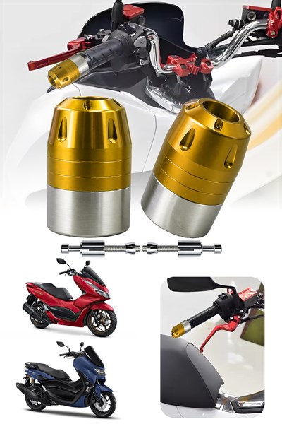 Universal Motosiklet Gidon Denge Topuzu Sıkıştırma Cnc Gold