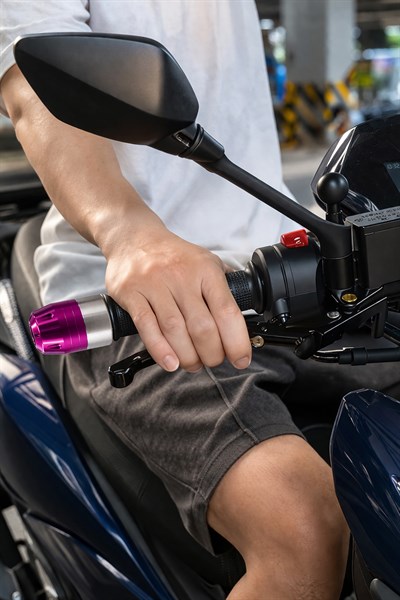 Universal Motosiklet Gidon Denge Topuzu Sıkıştırma Cnc Mor